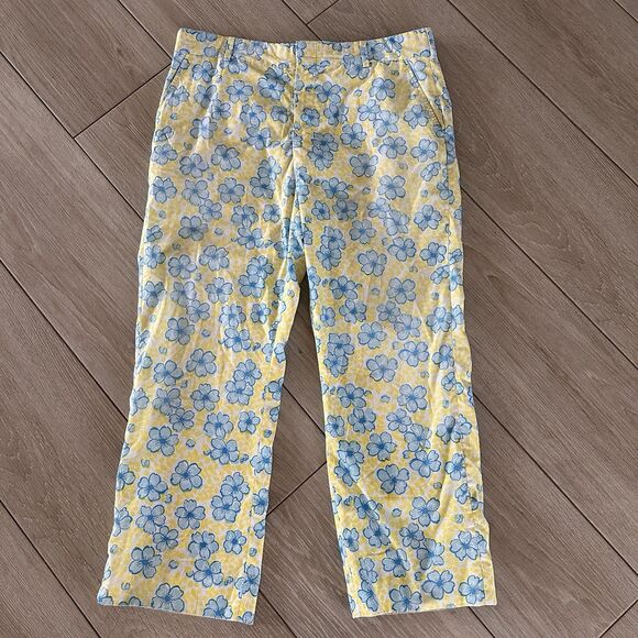 🤩RARE Lily Pulitzer men’s stuff Blue Yellow Floral Print size 37 x 27 - Picture 11 of 15